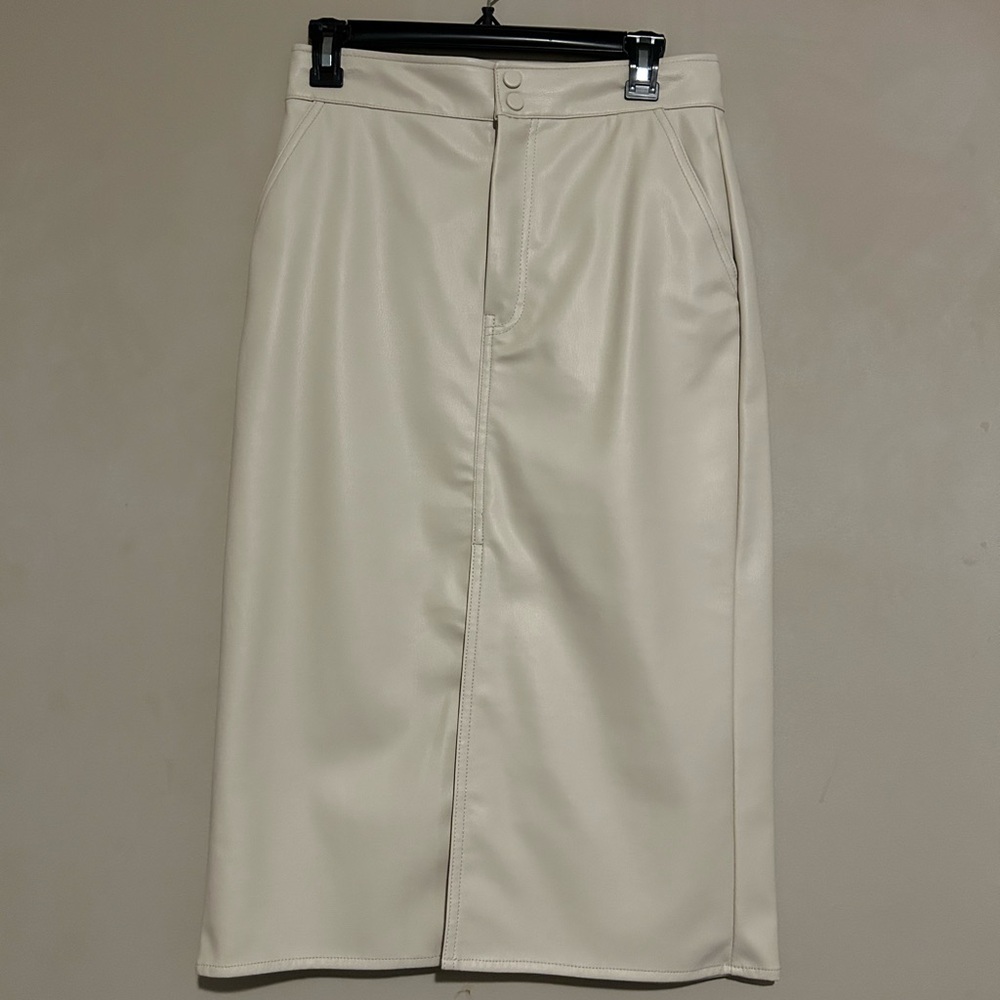 H&M Cream Midi Skirt
